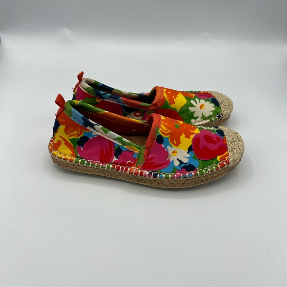Vibrant Floral Kids Espadrille Shoes - Picture 2 of 4